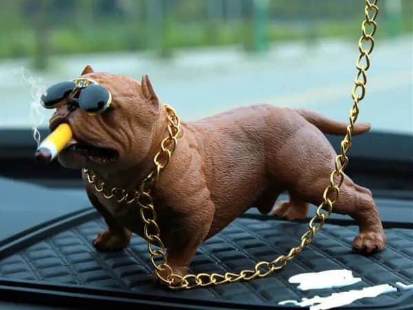 Bully Pitbull Dog Car Ornament | Unique Dashboard Decoration for Cars
