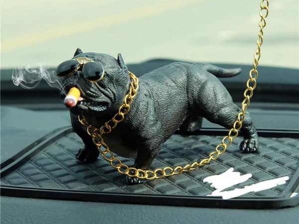 Bully Pitbull Dog Car Decoration for Dashboard | Simulated Hot Bully Pitbull Auto Ornament
