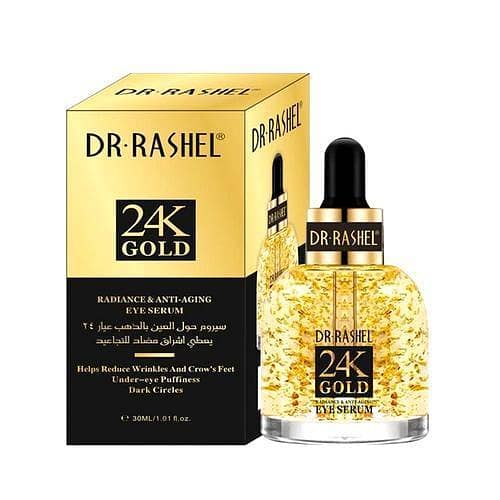 DR RASHEL 24K Gold Anti-Aging Eye Serum, 30ml for Reducing Fine Lines and Wrinkles