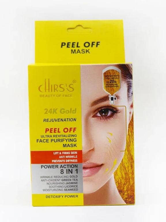 Chirss 24k Gold Peel-Off Face Mask for Unclogging and Minimizing Pores