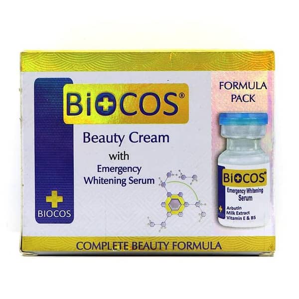 Biocos Cream and Serum Set - Pack of 2 for Skin Whitening and Dark Spot Treatment