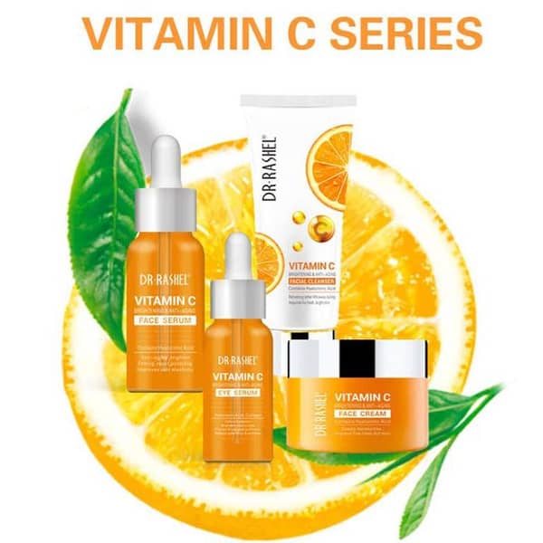 Dr Rashel Vitamin C Series - 4 Piece Set Including Face Cream, Facial Cleanser, Face Serum, and Eye Serum