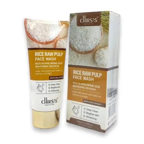 Chirss Rice Raw Pulp Facewash 100ml for Skin Brightening