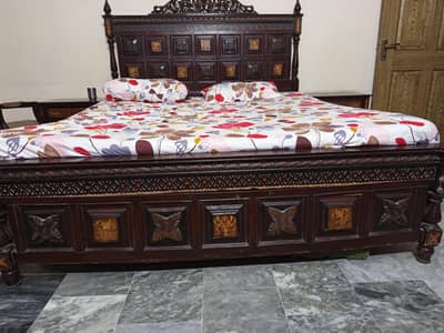 king size bed 2 side tables 1 dressing