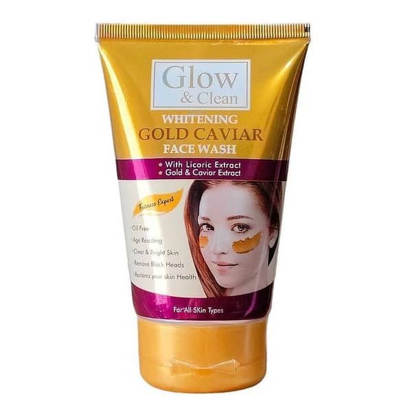 Glow and Clean Gold Caviar Face Wash 120ml for Brightening and Cleansing