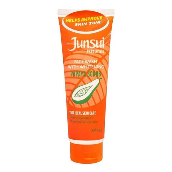 Junsui 100g Papaya Scrub Face Wash for Whitening and Exfoliation