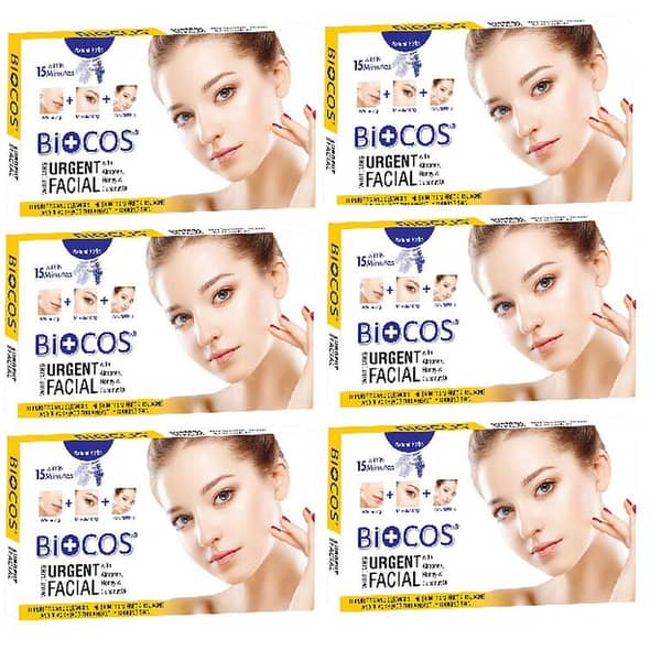 Biocos Urgent Facial Set - 6 Pieces for Instant Glowing Skin