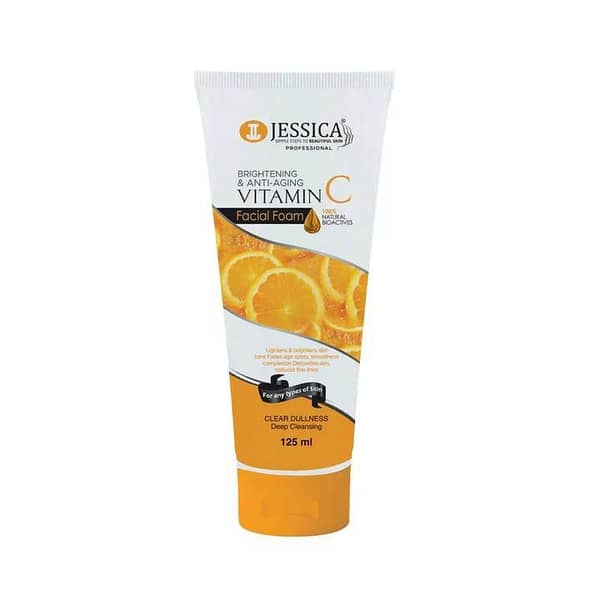 Jessica Vitamin C Facial Foam - 125ml for Cleansing and Brightening Skin