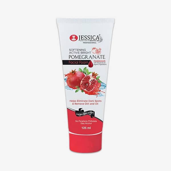 Jessica Pomegranate Facial Foam Face Wash - Softening Active Bright 125ml