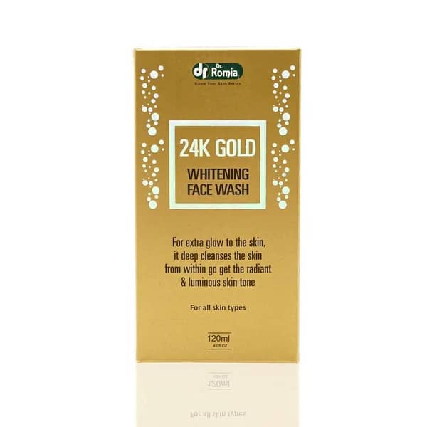 Dr Romia 24K Gold Face Wash 120ml for Brightening and Deep Cleansing