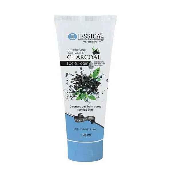 Jessica Activated Charcoal Face Wash 125ml for Detoxifying and Deep Cleansing