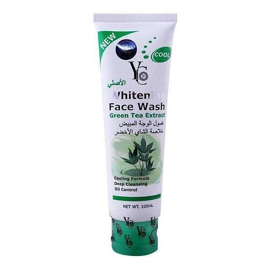 YC Whitening Face Wash 100ml with Green Tea Extract for Cleansing and Brightening