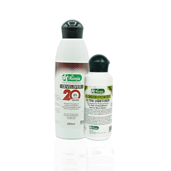 Dr. Romia 200ml Skin Polish Developer and 100gm Blondor Powder Set