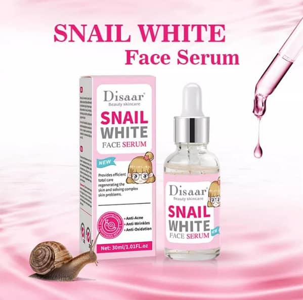 Disaar 30ml Snail White Face Serum for Hydrating and Brightening Skin