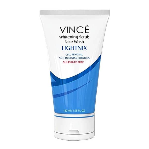 Vince Lightnix Whitening Scrub Face Wash 120ml for Brighter Skin