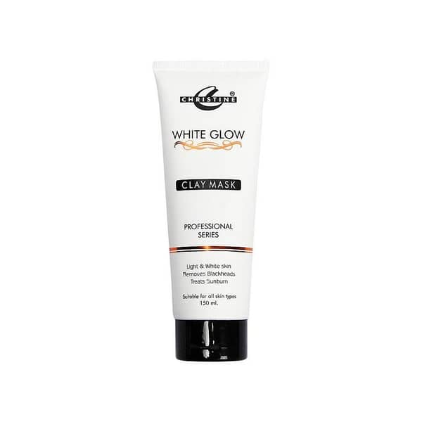Christine White Glow Clay Mask - 150g for Deep Cleansing and Skin Brightening