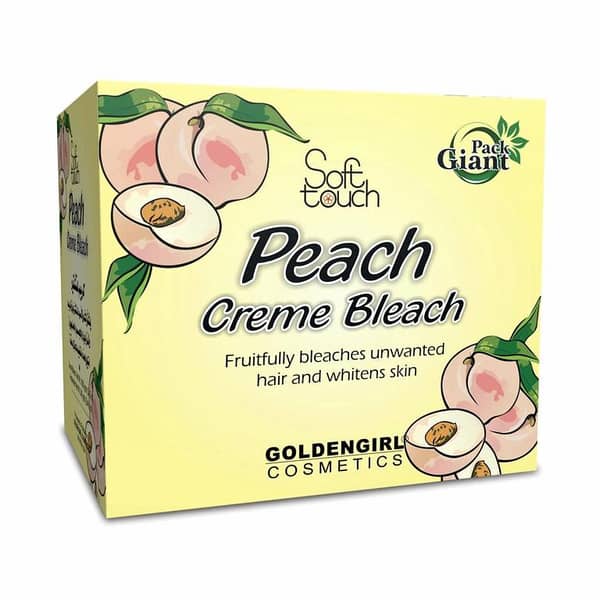 Soft Touch Peach Creme Bleach - 500g for Effective Hair Removal