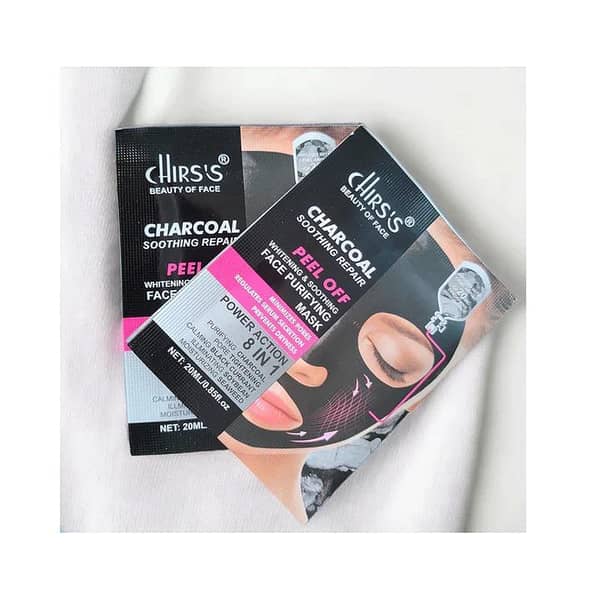 Chirss 8-in-1 Charcoal Soothing Repair Peel Off Face Mask