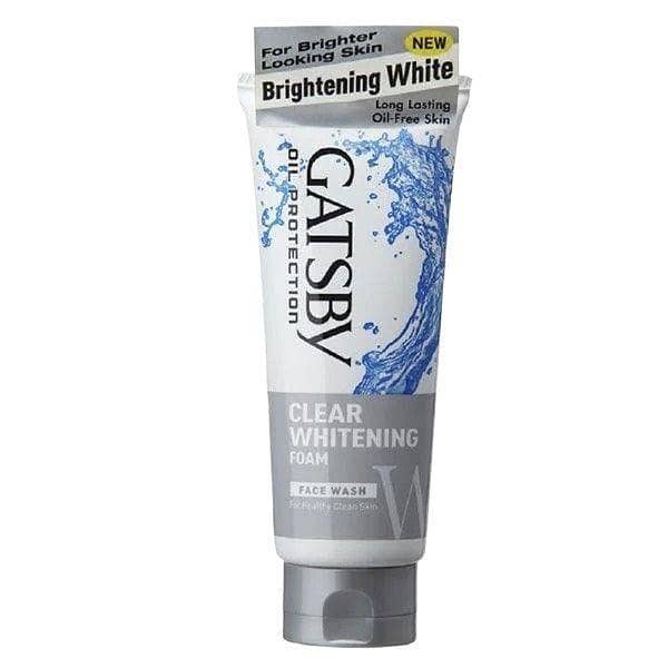 Gatsby Clear Whitening Foam Face Wash 120g for Brightening Teeth