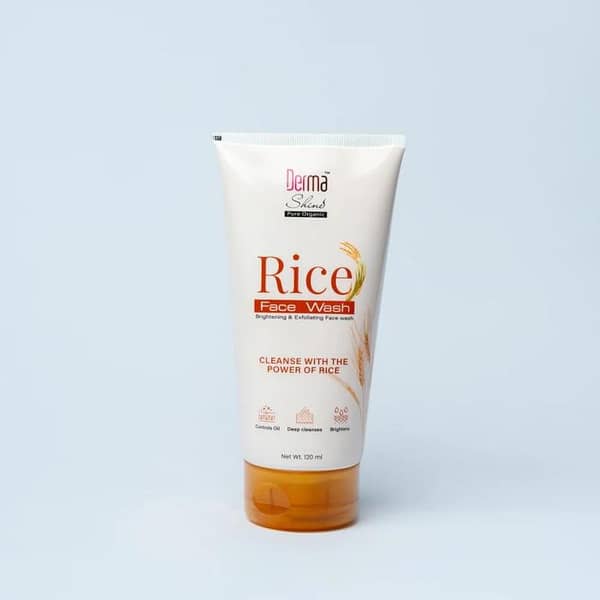 Derma Shine Rice Face Wash 120ml for Gentle Cleansing and Hydration