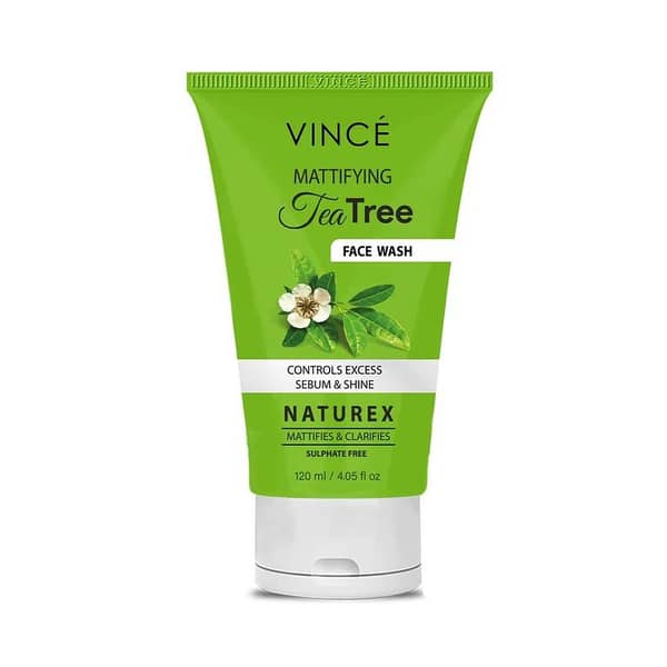 Vince Tea Tree Oil Face Wash, 120ml for Deep Cleansing and Pore Unclogging
