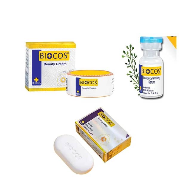 Biocos Set: Cream, Soap, and Serum - Pack of 3