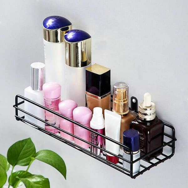 Wall-Mounted Organizer for Bathroom Accessories and Shampoo Storage