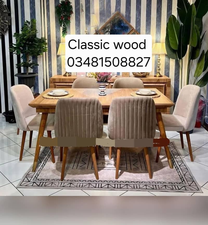 Dining table, Dining chairs 5