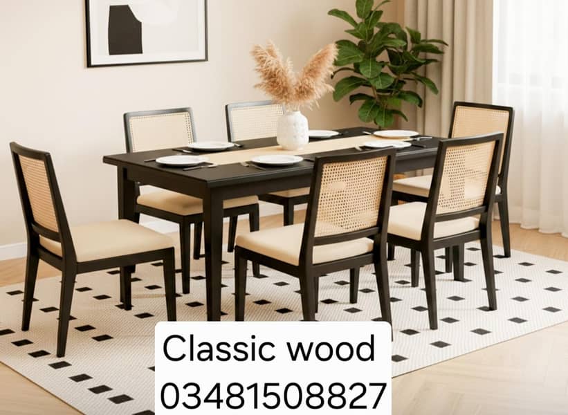 Dining table, Dining chairs 6