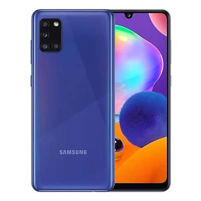Samsung Mobile A31 front finger