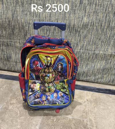 kids items and school bags