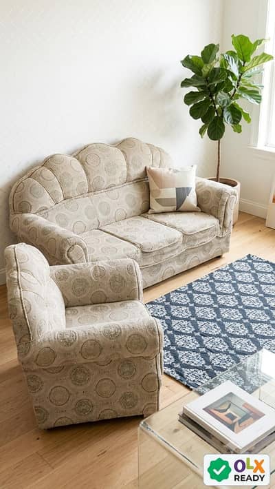3-Seater Sofa + 1-Seater + 1-Seater for Sale