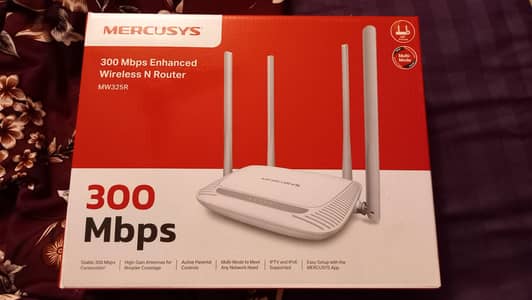 Mercusys MW325R Wireless Router 300Mbps 4 Antenna Used With Warranty