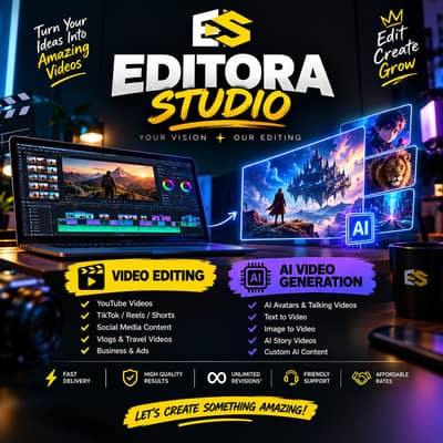 video editing/graphic designing/ai services