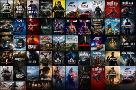 External hard drive with games