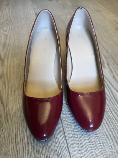 Deep red wedge Debenhams UK