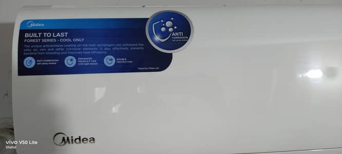 Midea 1.5 ton non inverter Split AC only 15 months used. .