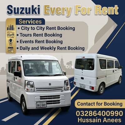 Suzuki Every For Rent Booking - Event & Tours Rent - City to City Rent