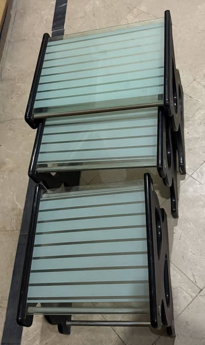 3-Piece Glass Side Tables Set | Stylish & Elegant