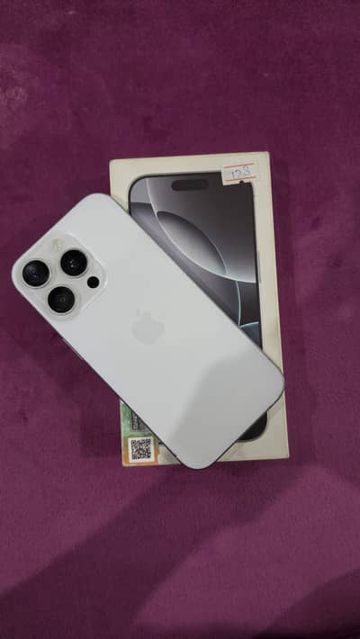 iPhone 16 Pro 128GB White Color PTA – Excellent Condition