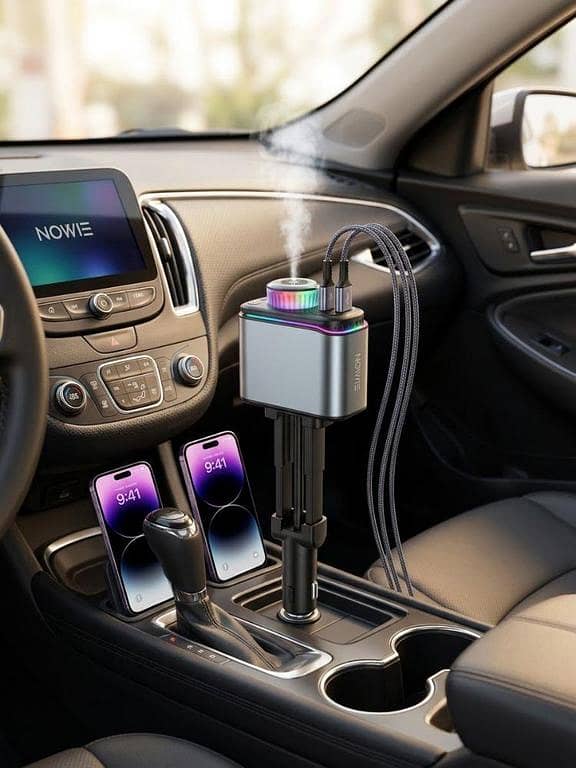 Smart Car Ambient Light + Perfume Diffuser Charger