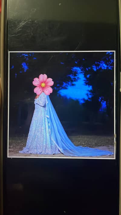 Valima wedding Maxi in skyblue color