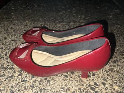 Cheery red ballet heels