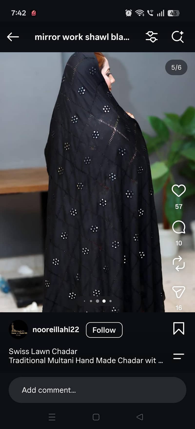 Multani hand work shawl 0