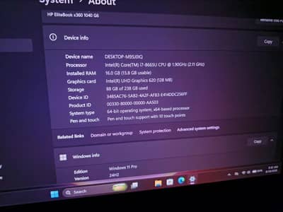 HP i7 8th 1040 G6 X360 Touch