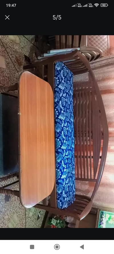 Wooden 5 seater sofa set