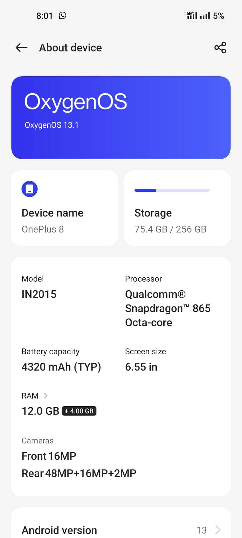 One Plus 8 0