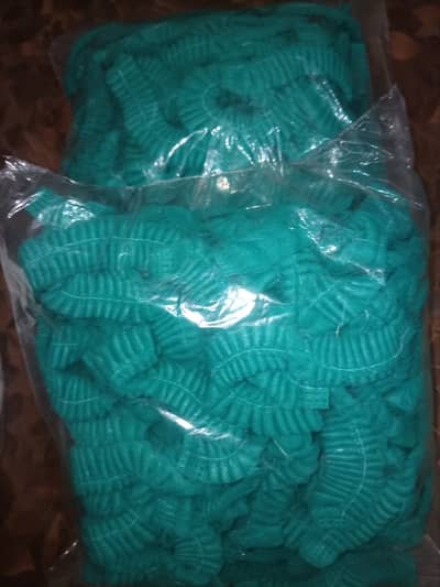 Green & White Disposable shef caps