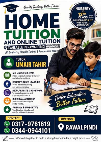Premier Home & Online Tuition Services in Rawalpindi