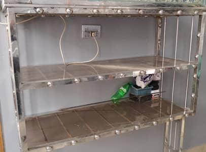 fish aquarium and steel frame     price 32000.